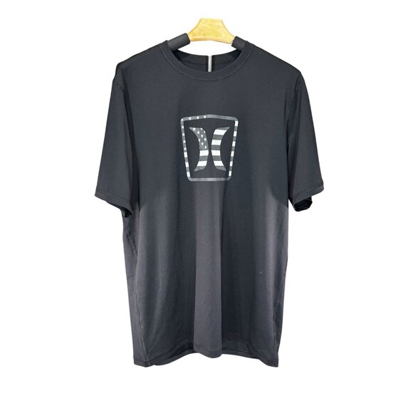 Hurley Mens Performance Black T-Shirt Size XL With UPF 50+ Protection - Picture 1 of 10
